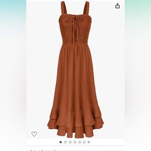 NWT beautiful caramel colored flowy dress
